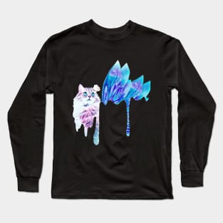 drops angle cat Long Sleeve T-Shirt